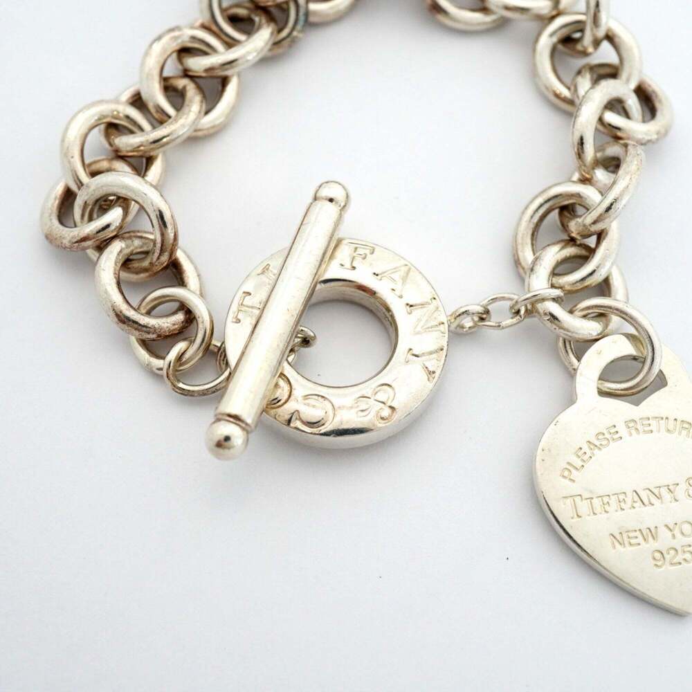 TIFFANY Silver Heart Charm Bracelet - Picture 4 of 7